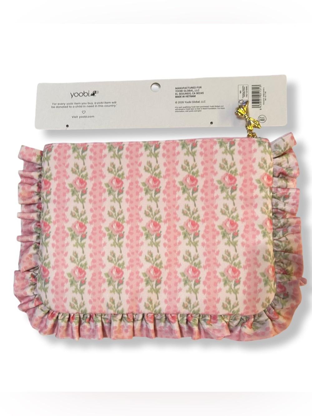 🤑24 HR PRICE DROP LoveShackFancy x Yoobi LTD Edition Floral Cosmetic Pouch NWT - Picture 3 of 3